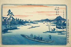 Sent forår på Massaki (Massaki boshun no kei), fra serien "Famous Views of the Eastern Capital (Toto meisho)" af Utagawa Hiroshige