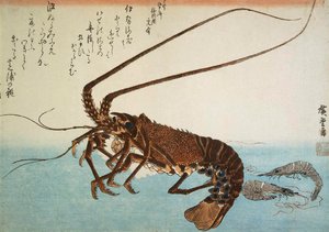 Hummer og rejer, 1832-1834. af Utagawa Hiroshige