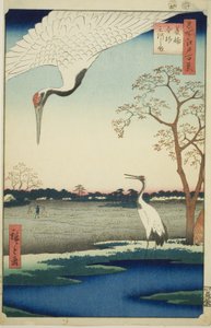 Minowa, Kanasugi, Mikawashima, fra serien af Utagawa Hiroshige