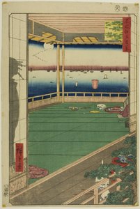 Moon-Viewing Point (Tsuki no misaki), fra serien "Hundrede berømte udsigter over Edo (Meisho Edo hyakkei)" af Utagawa Hiroshige