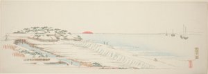 Morning Snow at Susaki (Susaki yuki no asa), fra serien "Thirteen Views of the Environs of Edo" af Utagawa Hiroshige