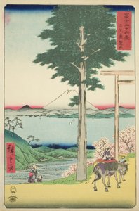 Mount Kano i Kazusa-provinsen (Kazusa Rokusozan), fra serien "Seksogtredive udsigter over Mount Fuji (Fuji sanjurokkei)" af Utagawa Hiroshige