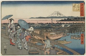 Nihonbashi Bridge og Edo Bridge, november 1853