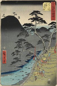 Flod nr. 11 i Hakone-bjerget om natten, juli 1855