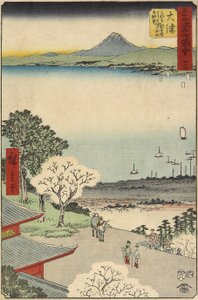 Nr.54 Byudsigt over O_tsu set fra Mii-templet, O_tsu, juli 1855