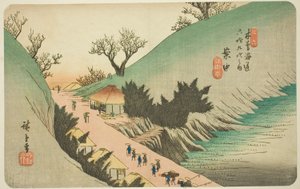 af. 16: An Aka, fra serien "Shi x ty-nine S ta on s of kisokaido" af Utagawa Hiroshige