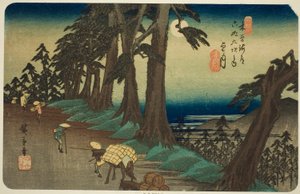 af. 26: Mochizuki, fra seriens "shi x ty ne s ta on s of te kisokaid (kisokaido rokujukyu tsugi no uchi)" af Utagawa Hiroshige