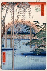 Nr. 57, Grounds of Kameido Tenjin -helligdommen (fra hundrede berømte udsigter over Edo) af Utagawa Hiroshige