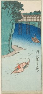 Ochanomizu, sektion af et ark fra serien "Udklippede billeder af berømte steder i Edo (Edo meisho harimaze zue)" af Utagawa Hiroshige