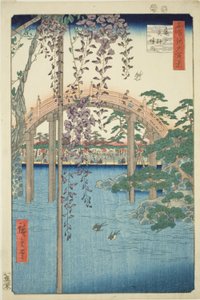P Resin cts of Kameido Tenjin Shline (Kameido Tenjin precincts), fra serien ``Ridge dre d fa net s Views of Edo (One Hundred Famous Views of Edo)