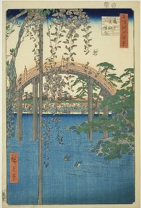P Resin cts of Kameido Tenjin Shline (Kameido Tenjin precincts), fra serien ``Ridge dre d fa net s Views of Edo (One Hundred Famous Views of Edo)