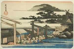 Områder af Shiba Shinmei-helligdommen (Shiba Shinmei keidai), fra serien "Famous Places in the Eastern Capital (Toto meisho)" af Utagawa Hiroshige