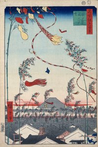 Velstand i hele byen under Tanabata-festivalen, 1856-1858. af Utagawa Hiroshige