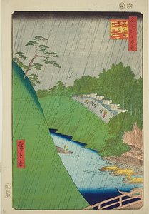 Seido og Kanda-floden fra Shohei-broen (Shoheibashi Seido Kandagawa), nr. 47 fra serien "One Hundred Famous Views of Edo (Meisho Edo hyakkei)". af Utagawa Hiroshige