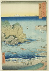 Shimosa-provinsen: Choshi-stranden ved den ydre bugt (Shimosa, Choshi no hama Toura), fra serien "Famous Places in the 60-odd Provinces (Rokujuyoshu meisho zue)" af Utagawa Hiroshige