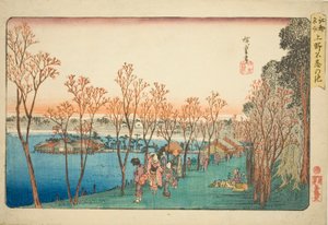 Shinobazu Pond at Ueno (Shinobazu Pond), fra Teseries af Utagawa Hiroshige