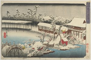 Sne ved Kameido Tenmans helligdom, 1832-1834