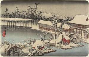 Sne ved Kameido Tenmans helligdom, 1832-1834