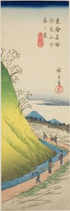 Spring View from the Foot of Asuka Hill (Asukayama shita haru no kei), fra serien "Famous Views of the Eastern Capital (Toto meisho)" af Utagawa Hiroshige