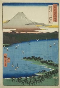 Suruga Project: Tee pine G color at Miho (Suruga, Miho no Matsubara), fra tv-serien "P Lawinses" af Utagawa Hiroshige
