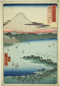 Suruga Project: Tee pine G color at Miho (Suruga, Miho no Matsubara), fra tv-serien "P Lawinses" af Utagawa Hiroshige