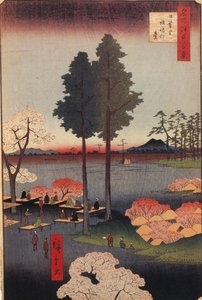 Suwa Bluff i Nippori hundrede berømte udsigter over Edo, 1856-1858 af Utagawa Hiroshige
