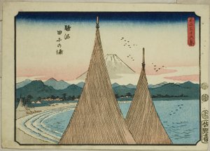 Tago Bay i Suruga-provinsen (Suruga Tago-no-ura), fra serien "Seksogtredive udsigter over Mount Fuji (Fuji sanjurokkei)" af Utagawa Hiroshige
