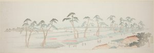 Takada Riding Grounds (Takada baba), fra serien "Thirteen Views of the Environs of Edo" af Utagawa Hiroshige