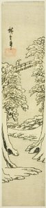 Abebroen om vinteren af Utagawa Hiroshige