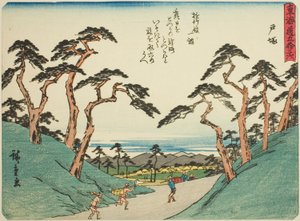 Totsuka, fra seriens "fifty-three S tachi sounds of the urbanity (urbanitet ved siden af ​​hovedbjerget)," Tilladt bygrad) af Utagawa Hiroshige