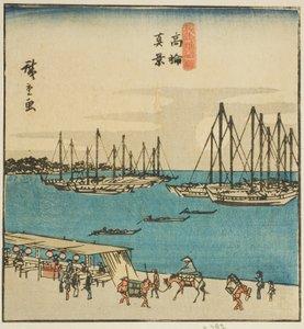 True View of Takanawa (Takanawa shinkei), del af et ark fra serien "Famous Places in the Eastern Capital (Toto meisho)" af Utagawa Hiroshige