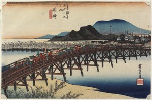 Yahagi-broen, Okazaki, ca. 1833