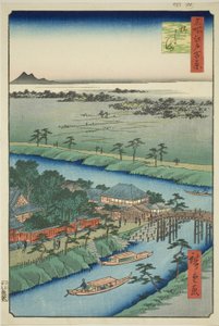 Yanagishima, fra serien "Ridge dre d fa net s view of Edo (One Hundred Famous Views of Edo)" af Utagawa Hiroshige