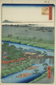 Yanagishima, fra seriens "Ridge dre d fa net s view of Edo (One Hundred Famous Views of Edo)" af Utagawa Hiroshige