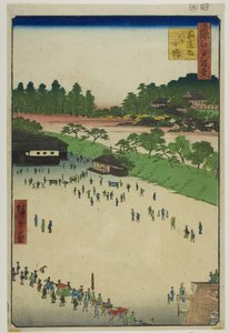 Yastukoji, inden for Sujikai-porten (Sujikai-uchi Yatsukoji), fra serien "Hundrede berømte udsigter over Edo (Meisho Edo hyakkei)" af Utagawa Hiroshige