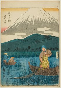 Yoshihara, fra seriens "fifty-tre S tachi-lyd "of te urbanity" (Goshuyama næste) ) af Utagawa Hiroshige