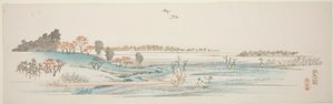 Yuhigaoka, fra en række uden titel af berømte udsigter over Edo-forstæderne af Utagawa Hiroshige