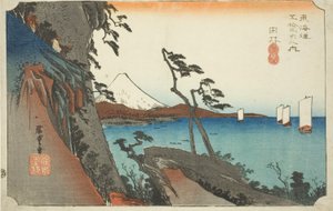 Yui: Satta Peak (Yui, Satta mine), fra serien "Fifty-three Stations of the Tokaido Road (Tokaido gojusan tsugi no uchi)," også kendt som Hoeido Tokaido af Utagawa Hiroshige