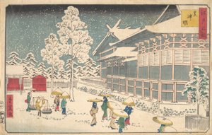 Berømte steder i Edo: Shiba Shinmei, 1800-tallet. af Utagawa Hiroshige II