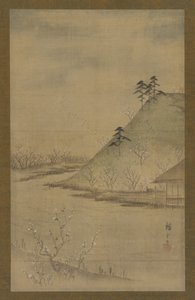 Forårslandskab, midten af 1800-tallet. af Utagawa Hiroshige II