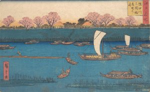 Sumida River Tour of Flavours. af Utagawa Hiroshige II