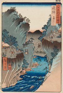 Træbloktryk - Hida, Kagowatashi, nr. 24, 1800-tallet