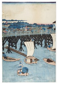 Berømte steder i Tokyo, ægte udsigt over Ryogoku-broen