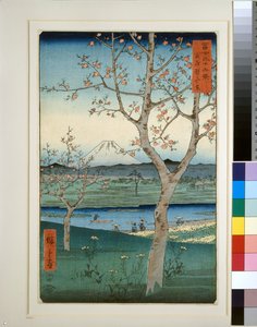 Koshigaya i Musashi-provinsen af Utagawa II Hiroshige