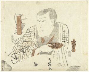 Skuespiller med fad af Utagawa Kunisada (I)