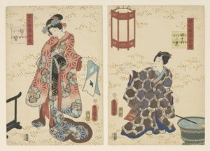 Kapitel 42, den parfumerede prins Varige indtryk af en sen Genji-samling (serietitel) af Utagawa Kunisada (I)