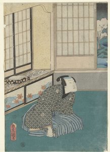 Den tredje måned yayoic Moderne Genji-historier i løbet af de tolv måneder (serietitel) Imayo Genji junikagetsu no uchi af Utagawa Kunisada (I)