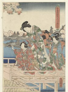 En forårsbanket for den østlige Genji Azuma Genji hana no yuen (titel på objekt) af Utagawa Kunisada (I)