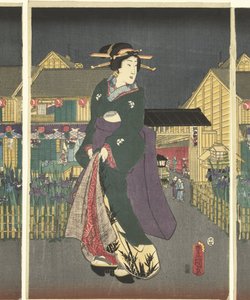 Iris i fuldt flor af Utagawa Kunisada (I)