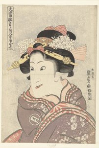 Iwai Hanshiro V som Yaoya Oshichi Yaoya Oshichi (titel på objekt) Fra meget succesrige skuespil (serietitel) Oatari kyogen no uchi (serietitel på objekt) af Utagawa Kunisada (I)